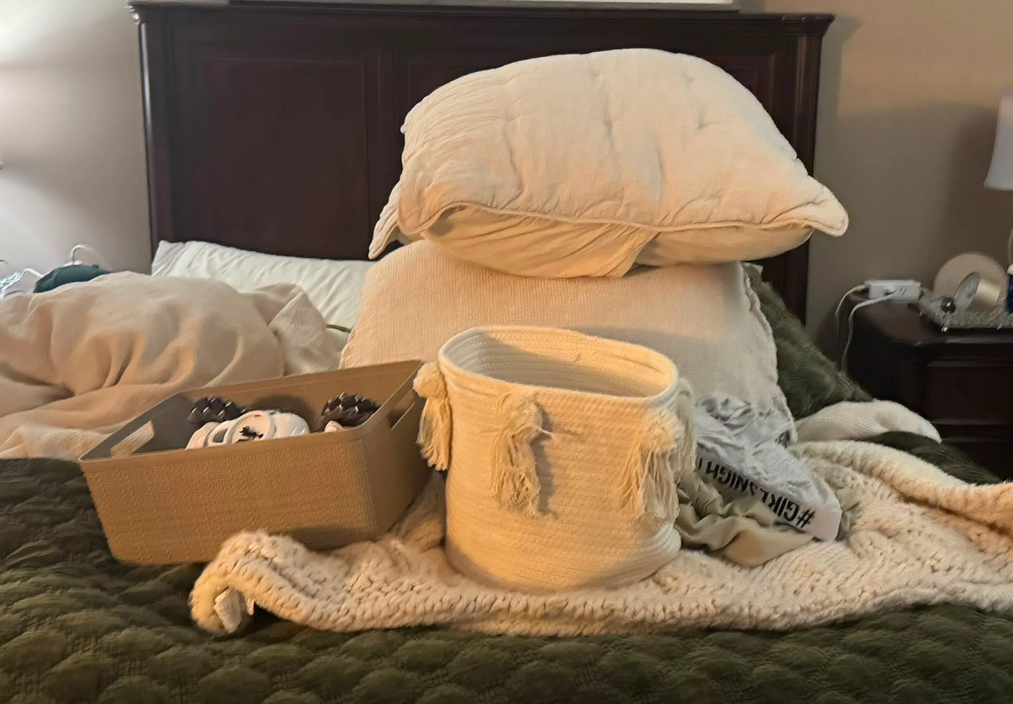 Bedroom cleaning before and after, before