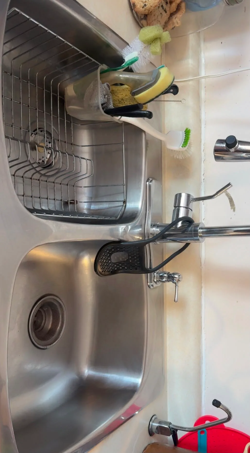Kitchen sink cleaning before and after, after